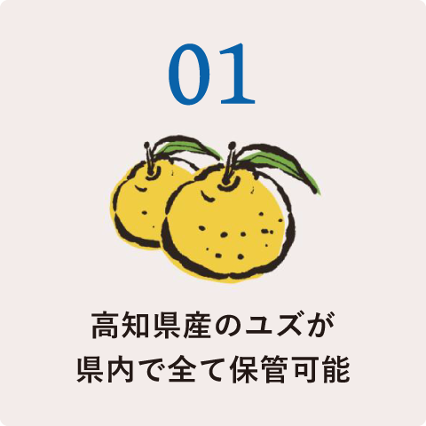 01.高知県産のユズが県内で全て保管可能